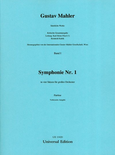 G. Mahler: Symphonie Nr. 1 D-Dur , Sinfo (Part.)
