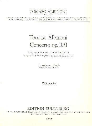 T. Albinoni: Concerto a cinque B-Dur op. 10/1, StroBc (VcKb)