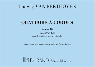 L. v. Beethoven: Quatuors Vol 3 4 Ms , Klav4m (Sppa)