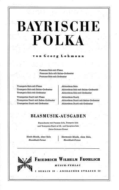 Lohmann Georg: Bayrische Polka