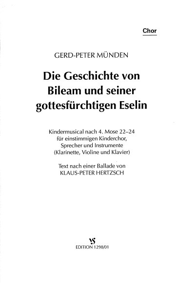 G. Münden y otros.: Die Geschichte von Bileam und seiner gottesfürchtigen Eselin