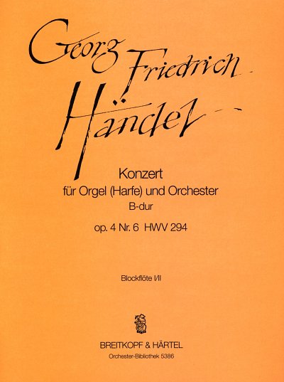 G.F. Händel: Orgelkonzert B-dur op. 4/6 HWV294