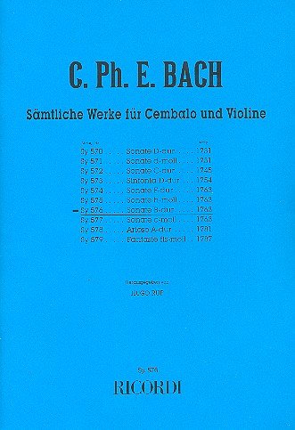 C.P.E. Bach: Sonate B-Dur