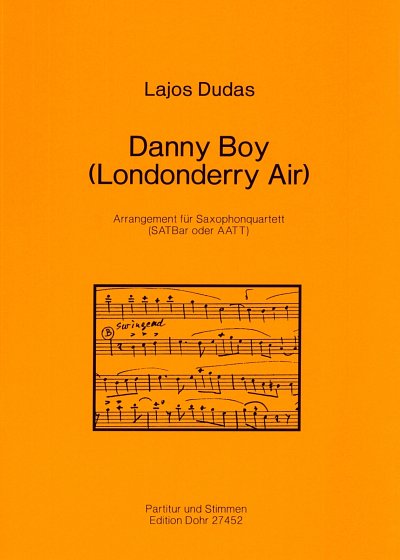AQ: D. Lajos/traditionel: Danny Boy, 4Sax (Pa+St) (B-Ware)