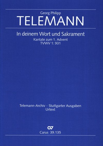 G.P. Telemann: In deinem Wort und Sakramen, GChStrBC (Part.)