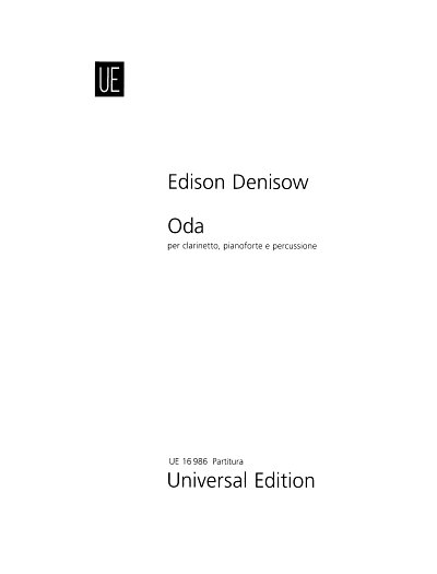 E. Denissow: Ode für Klarinette, Klavier und Schlagzeug