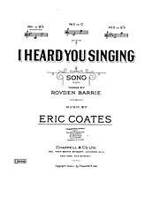 E. Coates et al.: I Heard You Singing