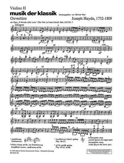 DL: M.H. W.: Musik der Klassik, Varens (Vl2)