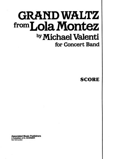 Grand Waltz From Lola Mon Tez' - Full Score, Blaso (Part.)