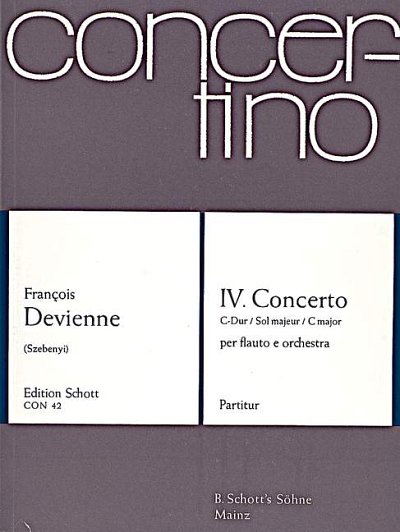 DL: F. Devienne: IV. Concerto G-Dur, FlOrch (Part.)