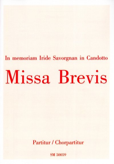 S. Candotto: Missa Brevis, Gch54Pos (Part.)