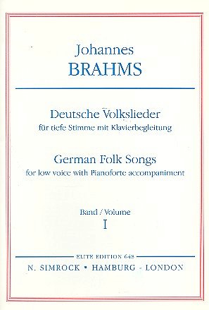 J. Brahms: Deutsche Volkslieder Vol. 1, GesTiKlav