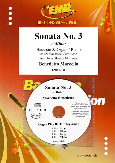 B. Marcello: Sonata No. 3, FagKlav/Org (+CD)