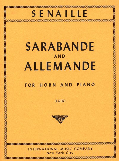 J.-B. Senaillé: Sarabande And Allemande (Eger) (Bu)