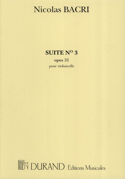 N. Bacri: Suite No. 3, 'Vita et mors', op. 31/3 , Vc (Part.)