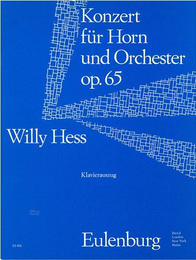 W. Hess: Konzert für Horn op. 65, HrnKlav (KASt)