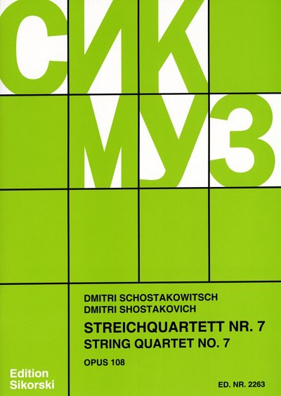 D. Schostakowitsch: Streichquartett Nr. 7 , 2VlVaVc (Stsatz)