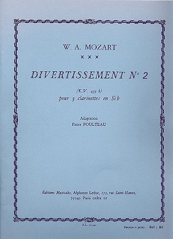 W.A. Mozart: Divertissement No.2 KV439b (Pa+St)