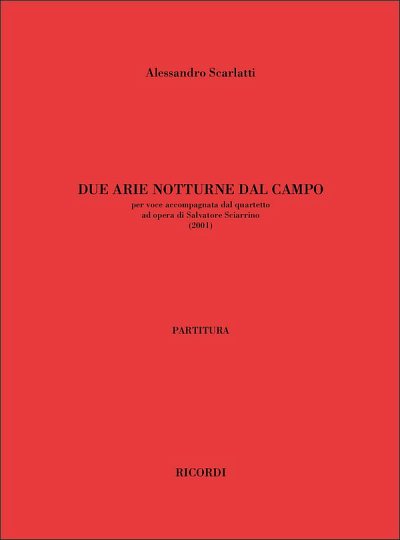 A. Scarlatti: Due arie notturne dal campo, GesStr4 (Part.)