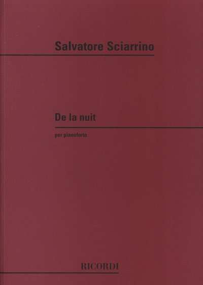 S. Sciarrino: De La Nuit, Klav