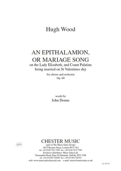 An Epithalamion, Or Marriage Song (Full Score) (Chpa)