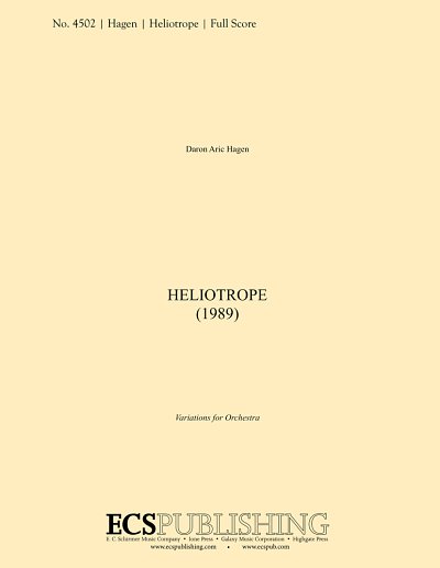 D. Hagen: Heliotrope, Sinfo (Part.)