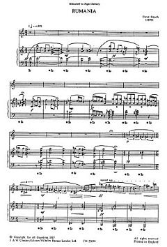 D. Heath: Rumania For Violin And Piano