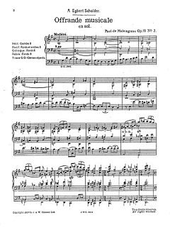 Offrande Musicale En Sol Op.18 No.2, Org