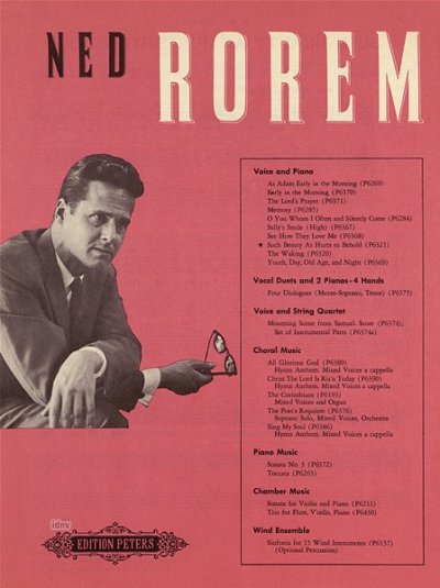 N. Rorem: Such Beauty As Hurts To Behold