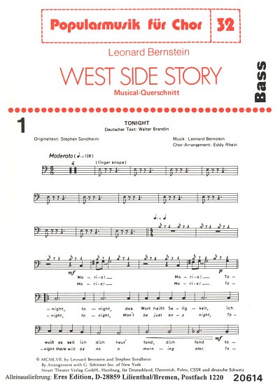 L. Bernstein: West Side Story, GchKlav (Bass)