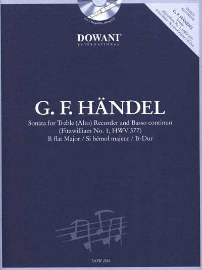 G.F. Händel: Sonate für Altblockflöte und Bass, ABlfBc (+CD)