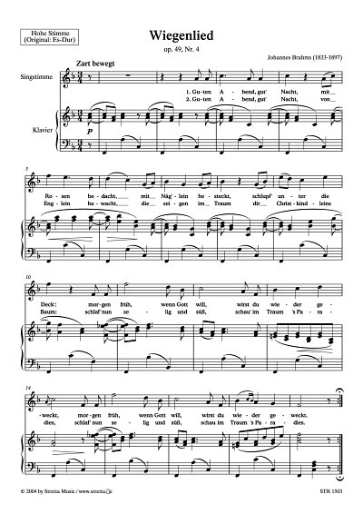 DL: J. Brahms: Wiegenlied op. 49, Nr. 4