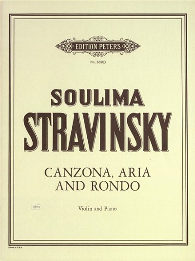 Strawinsky Soulima: Canzona Aria + Rondo