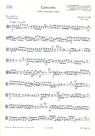 A. Vivaldi: Concerto a-Moll RV 461/PV 42 , ObStrBc (Vla)