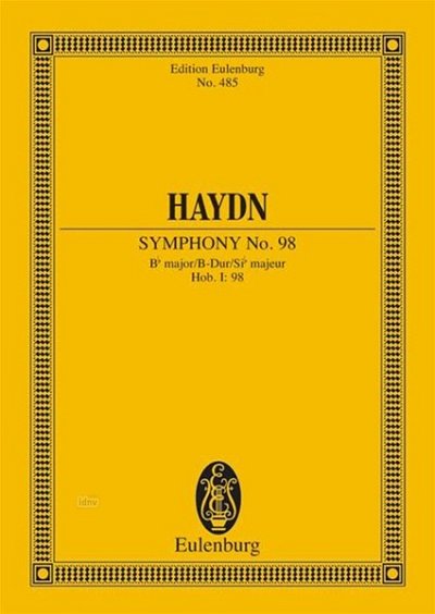 J. Haydn: Sinfonie 98 B-Dur Hob 1/98 Eulenburg Studienpartit