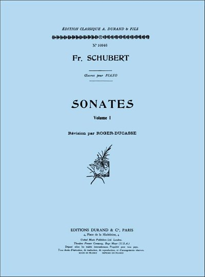 F. Schubert: Sonates V1 Piano, Klav