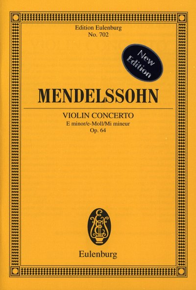 F. Mendelssohn Bartholdy: Konzert E-Moll Op 64 Eulenburg Stu