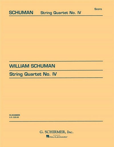 W.H. Schuman: String Quartet No. 4, 2VlVaVc (Part.)