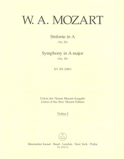 W.A. Mozart: Sinfonie Nr. 29 A-Dur KV 201 (186a, Sinfo (Vl1)