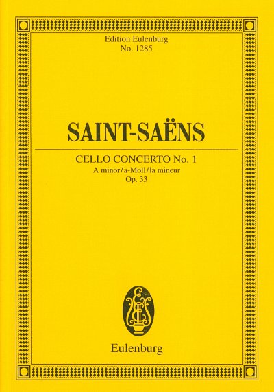 C. Saint-Saens: Konzert 1 A-Moll Op 33 Eulenburg Studienpart