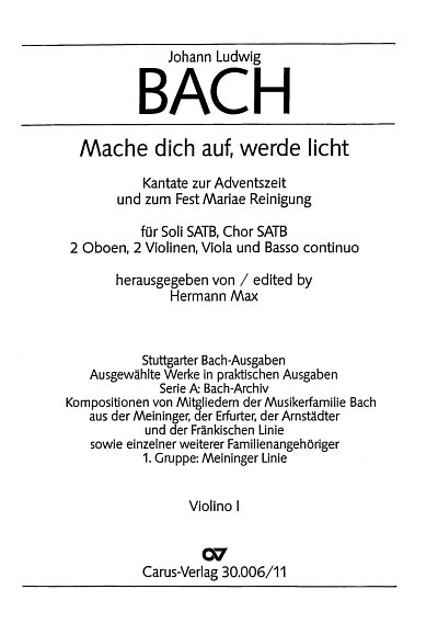 J.L. Bach: Mache dich auf, werde licht