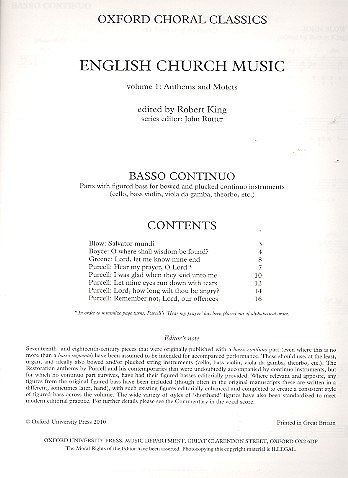 R. King: English Church Music, Volume 1: Anthems and Mot, Ch