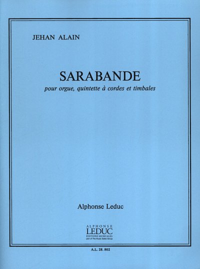 J. Alain: Jehan Ariste Alain: Sarabande (Pa+St)