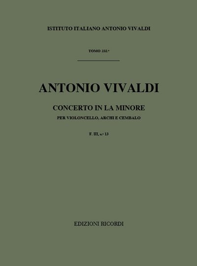 Concerto In La Min. RV 421 (Part.)