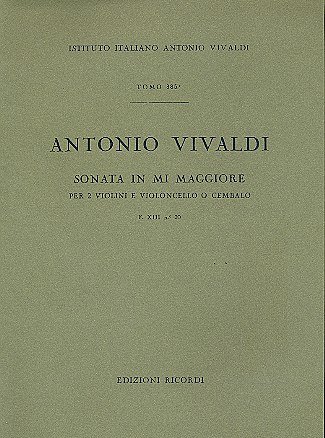 A. Vivaldi: Sonata per 2 violini e BC in Mi Rv 66