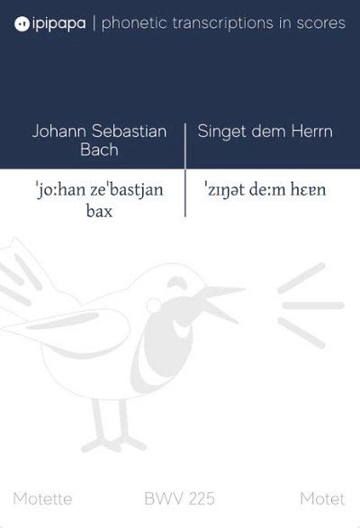 J.S. Bach: Singet dem Herrn ein neues Lied, 2Gch (Part.)