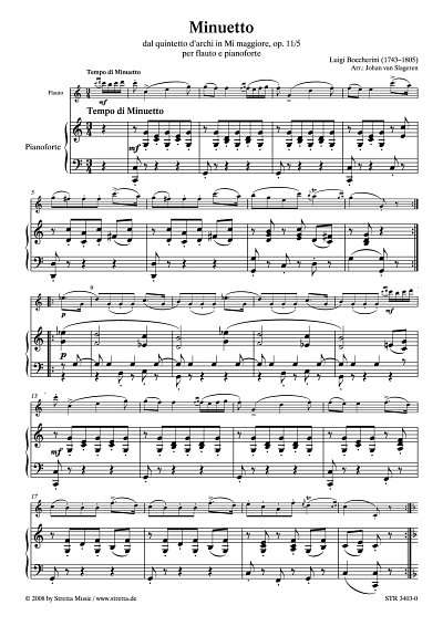DL: L. Boccherini: Menuett aus dem Streichquintett op. 11, N