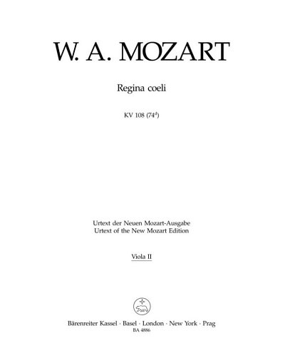 W.A. Mozart: Regina coeli KV 108 (74d)