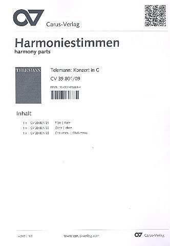 G.P. Telemann: Grillen-Symphonie TWV 50:1; Konzert in G / St