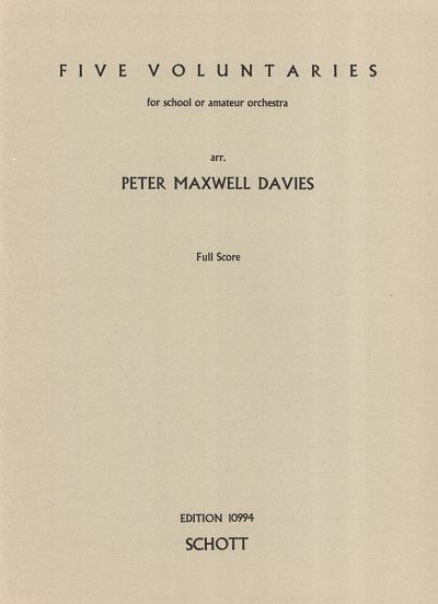 P. Maxwell Davies et al.: 5 Voluntaries